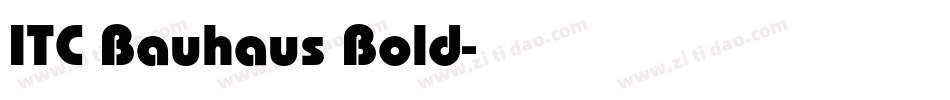 ITC Bauhaus Bold字体转换